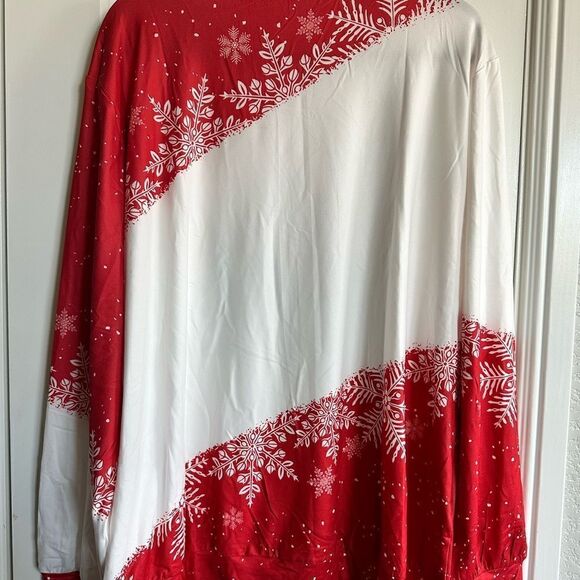 NWT Boutique Plus Size Holiday Christmas Long Sleeve Blouse Top Shirt - Size XXL - Picture 3 of 6